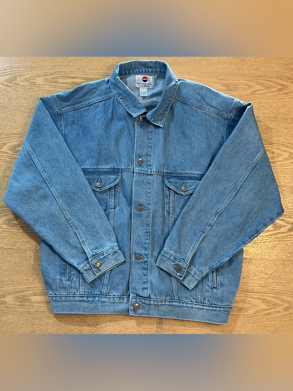 Vintage 1990s Pepsi Denim Trucker Jacket XL Nothing Else Is a Pepsi